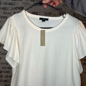 J.crew | women nwt white Swiss knot top